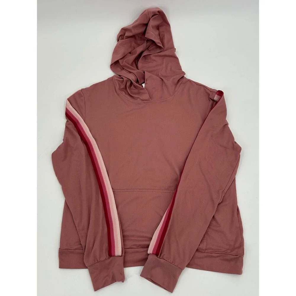 Fitkicks 76 Womens 2 Piece Lounge Set M Hoodie S Joggers Pink Side Stripe M S
